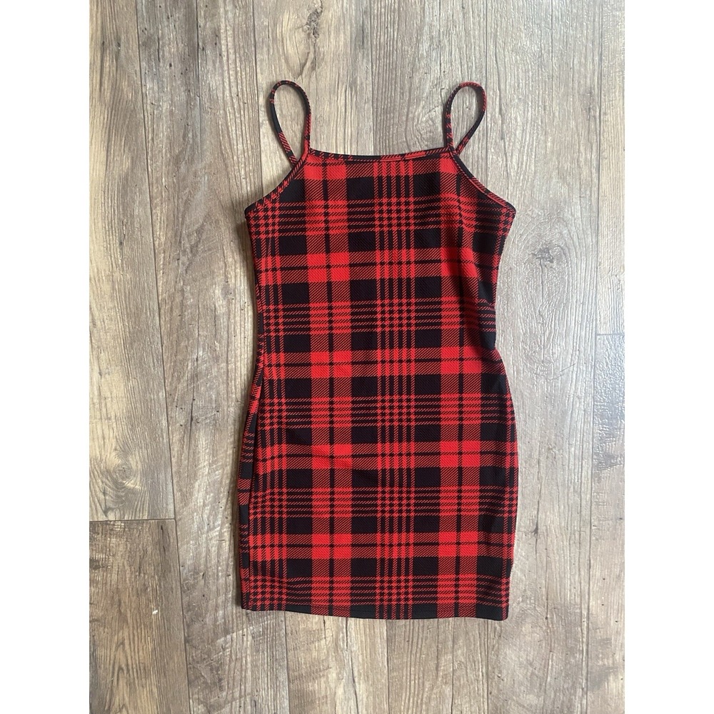 Shein Women's Medium US 6 Privé Plaid Print Bodycon Dress
